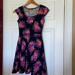 Floral print skater dress